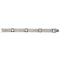 Art deco diamond and onyx platinum strap bracelet