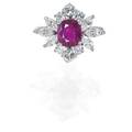 169 cts untreated burma ruby and diamond ring