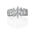Marquise diamond and platinum eternity band
