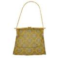 French tricolor 18k gold mesh evening bag