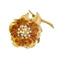 Hammerman brothers articulated flower brooch