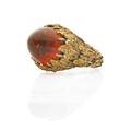 Buccellati bicolor 18k gold and citrine ring