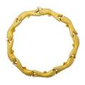 18k yellow gold circling fish collar necklace