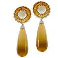 Nardi moonstone amber citrine diamond 18k earrings