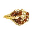 Andrew grima rough citrine and diamond 18k brooch