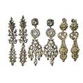 Three pairs georgian or victorian paste earrings