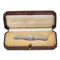 Tiffany  co art deco diamond  platinum bar pin