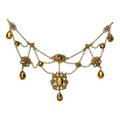 Edwardian 14k gold citrine festoon necklace