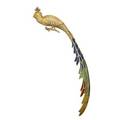 French art nouveau 18k pliqueajour bird brooch