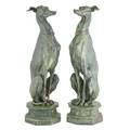 Pair of art deco bronze whippets