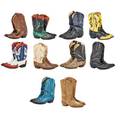 Assorted cowboy boots
