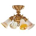 Gilt bronze and glass fixture