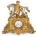 Louis philippe gilt bronze mantle clock