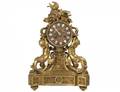 EMPIRE STYLE GILT BRONZE MANTEL CLOCK