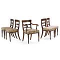 Set of late regency mahogany dining chairs