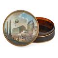 French tortoise shell painted circular box