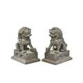 Pair of bronze foo dog bookends