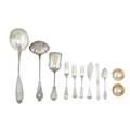 American coin silver utensils and salts