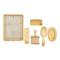 Gorham sterling silver gilt dresser set