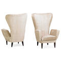 Style of paolo buffa pair of lounge chairs
