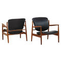 Finn juhl france and sons pair of lounge chairs