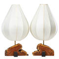 Tripp carptenter pair of table lamps