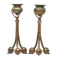 Tiffany studios pair of candlesticks