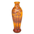 Daum tall cameo glass scenic vase