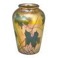 Tiffany studios gold favrile glass vase