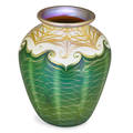 Quezal fine large glass vase