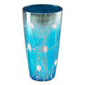 Durand blue heart and vine glass vase