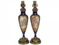 PAIR OF SEVRES PORCELAIN VASES