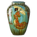 Fh rhead weller jap birdimal vase