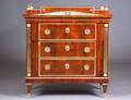 RUSSIAN GILT BRONZE MOUNTED MAHOGANY COMMODE