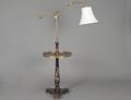 BLACK CHINOISERIE FLOOR LAMPTABLE