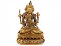 GILT BRONZE FIGURE OF BODHISATTVA