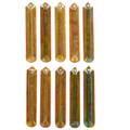 Tiffany iridescent glass prisms attr