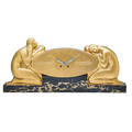 Art deco bronze clock