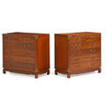 Pair of camphorwood campaign chests