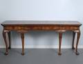 QUEEN ANNE STYLE WALNUT VENEERED CONSOLE TABLE