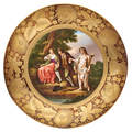 Vienna style porcelain low bowl