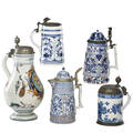 German porcelain steins