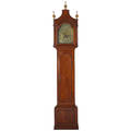 Queen anne cherry tall case clock