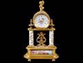 FINE VIENNESE ENAMEL AND GILT BRONZE MINIATURE CLOCK