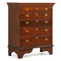 Chippendale poplar chest of drawers