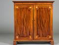 GEORGE III INLAID MAHOGANY SIDE CABINET