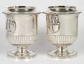 GOOD PAIR OF SILVER PLATED WINE COOLERS