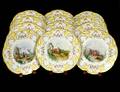 FINE SET OF TWELVE PIRKENHAMMER PORCELAIN DESSERT