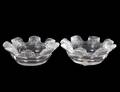 PAIR OF LALIQUE CRYSTAL SAINTNICHOLAS ASHTRAYS