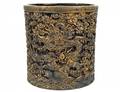 GILT BRONZE BITONG BRUSH POT